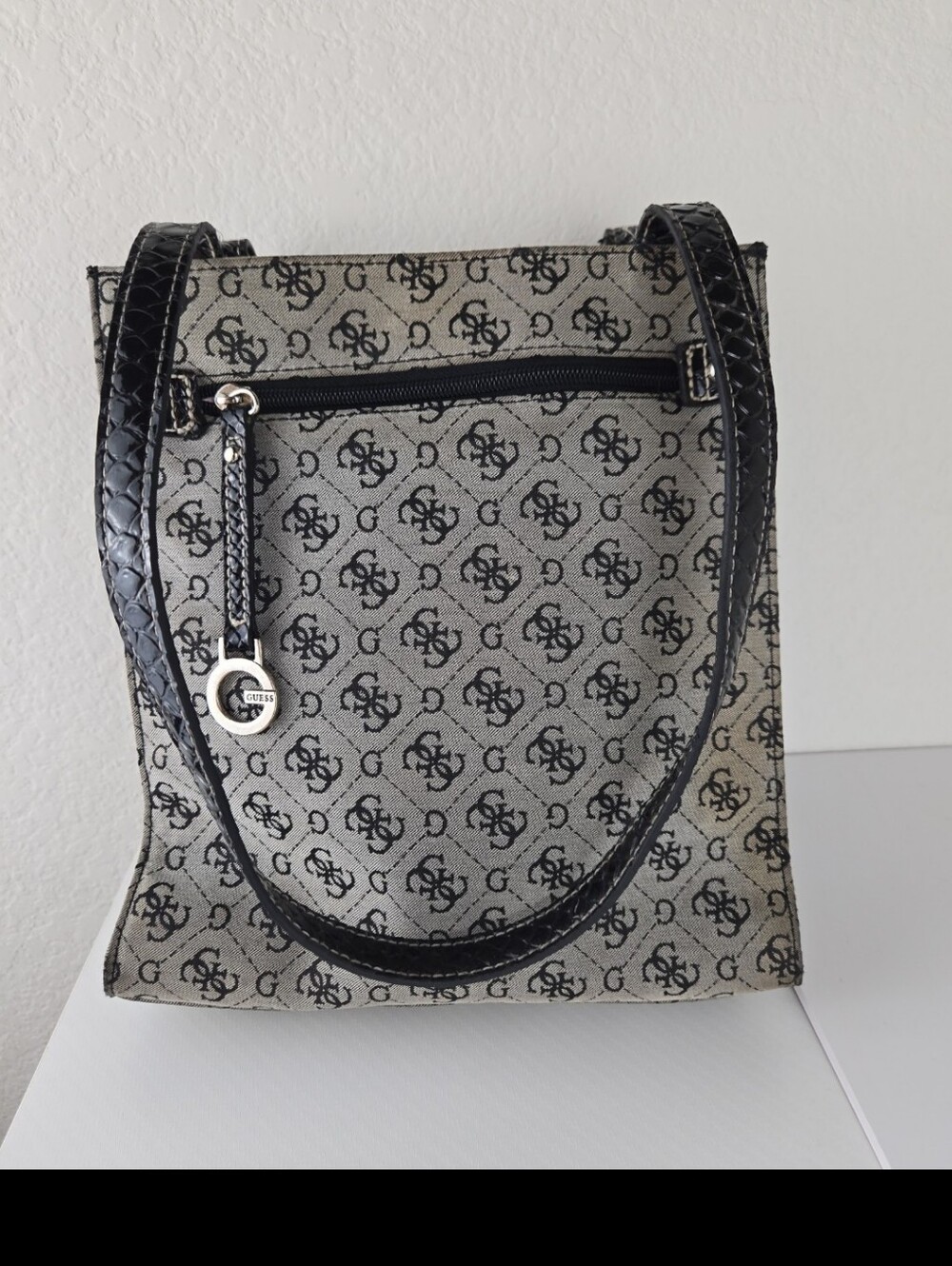 GUESS Black Monogram Small Bag